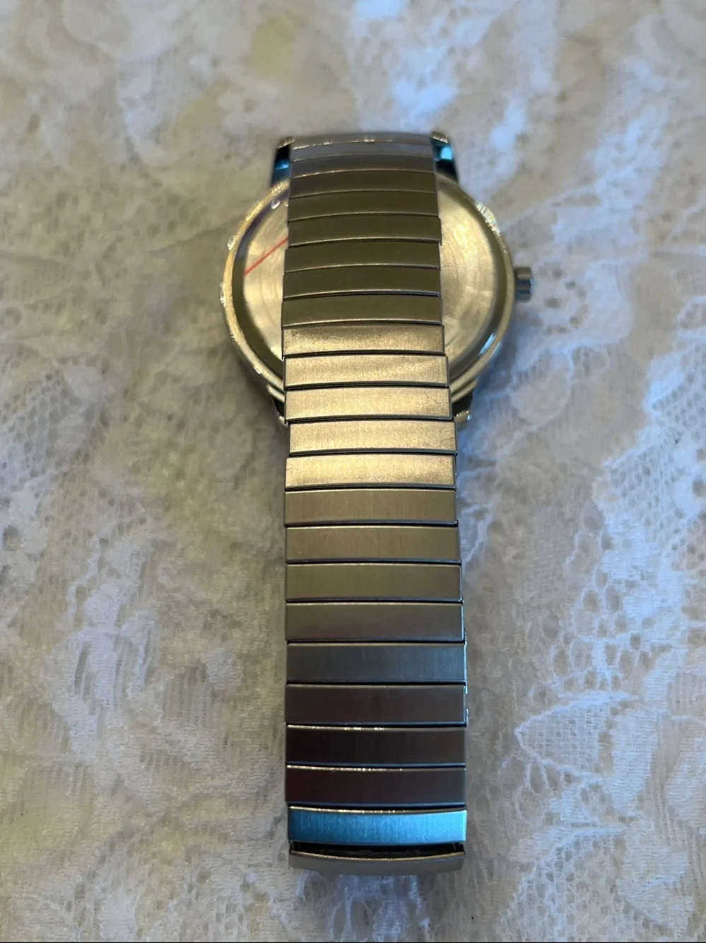 LINQIN Silver Men's Stainless Steel Watch with White Dial